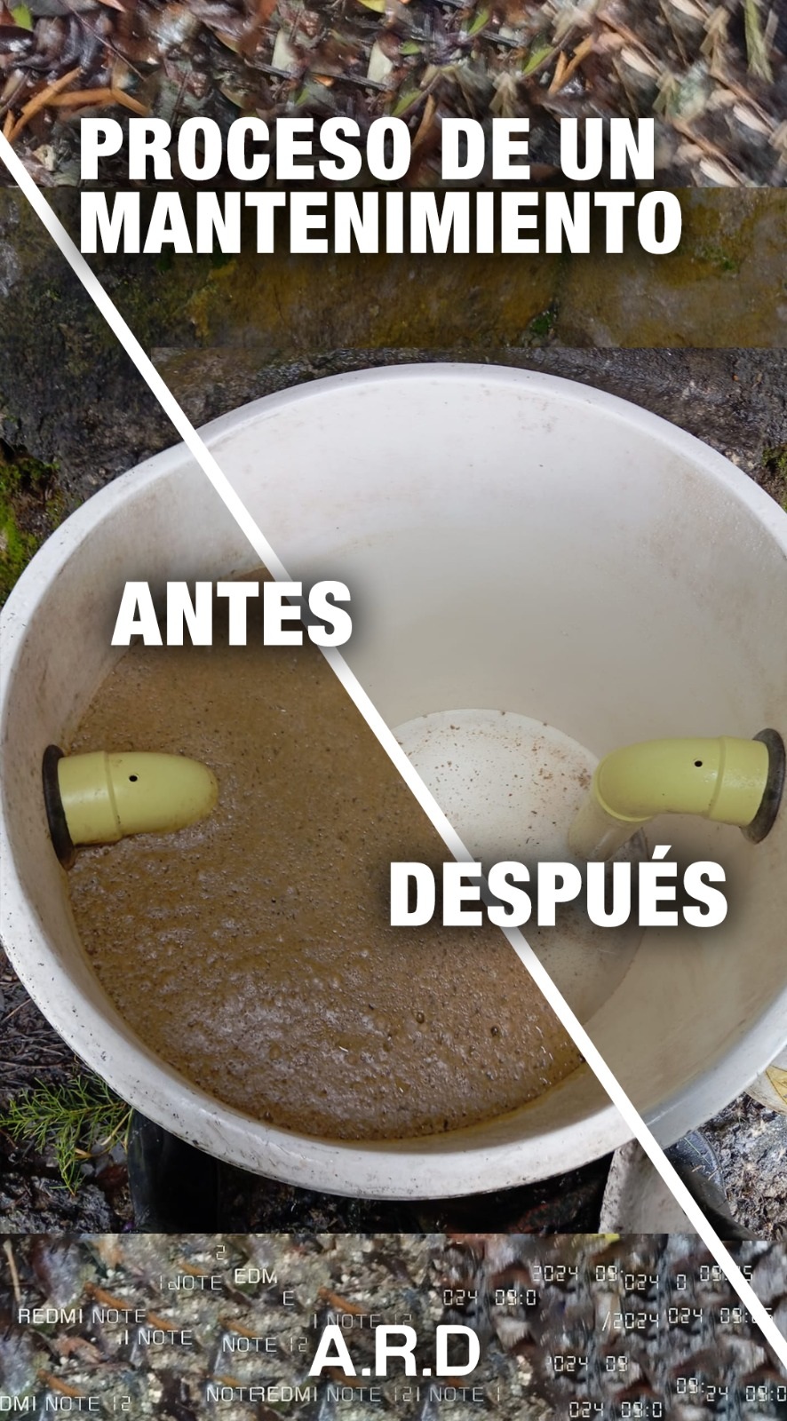 Antes y después del mantenimiento