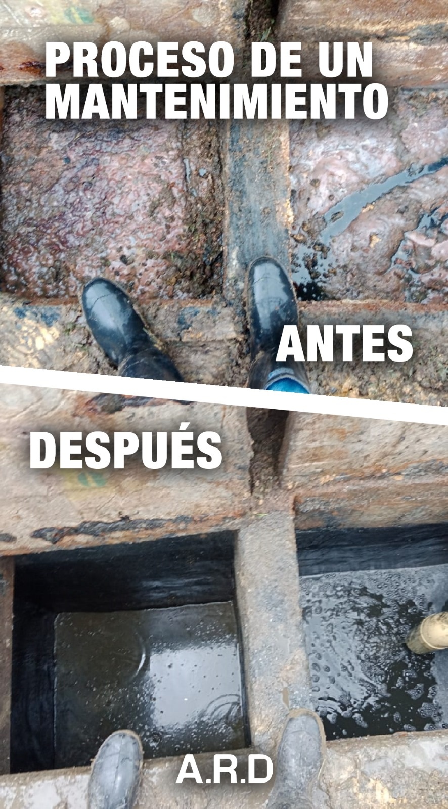 Antes y después del mantenimiento